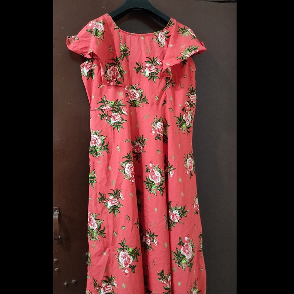 FLORAL PEACH DRESS - Picture 6 of 8